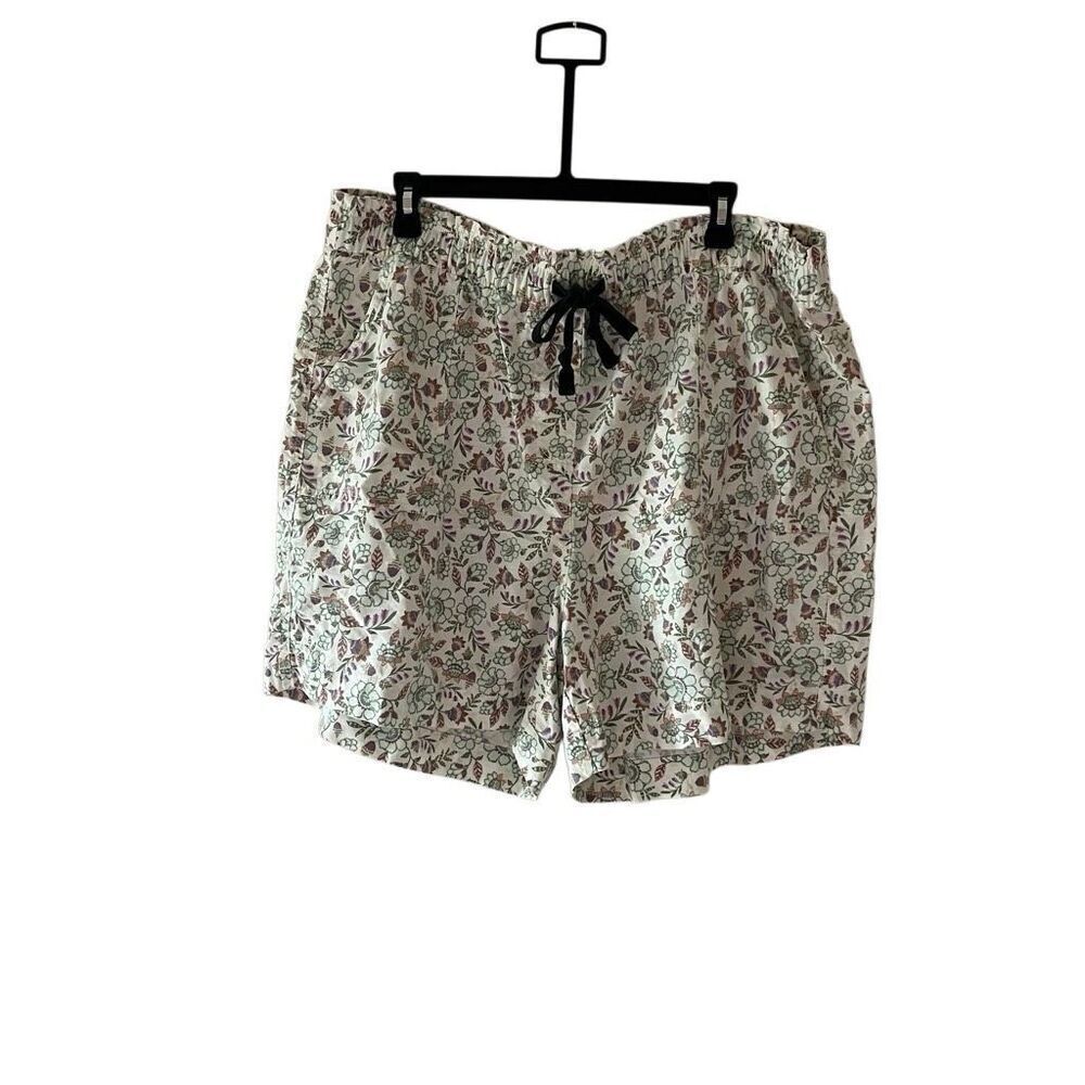 Lane Bryant floral pull on tie shorts Plus size 18/20 feminine chic
